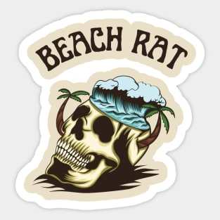 beach rat skull design Sticker